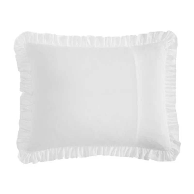 Laura Ashley Eyelet Ruffle Midweight Comforter Set