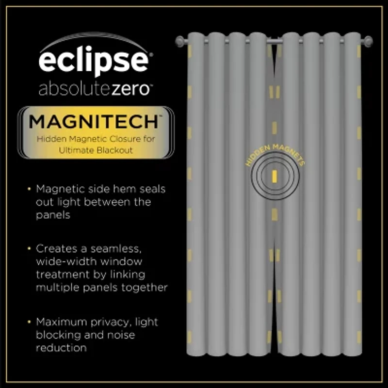 Eclipse Branson Magnitech Grommet Top 100% Blackout Single Curtain Panel