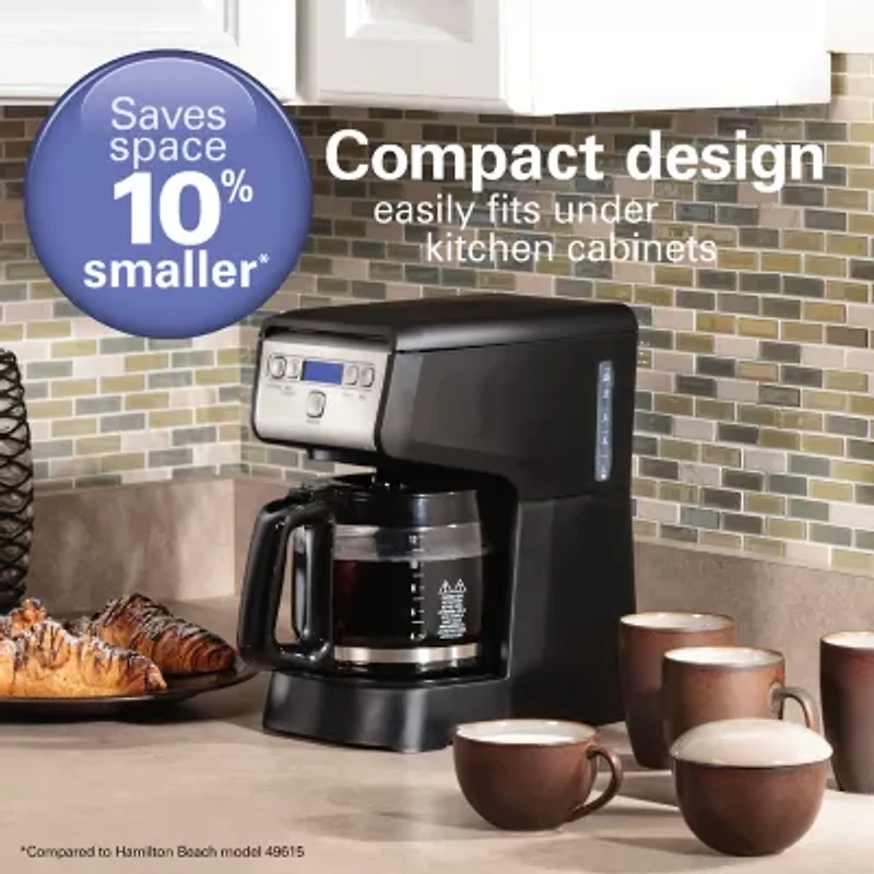 Hamilton Beach 12 Cup Compact Programmable Coffee Maker