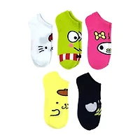 Womens Multi-Pack 5 Pair Hello Kitty Low Cut Socks