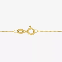 Gemstone 10K Gold Oval Pendant Necklace