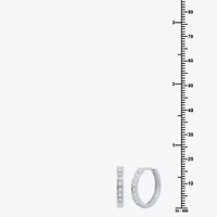Womens 1/6 CT. T.W. Natural White Diamond 10K Gold 16.3mm Hoop Earrings