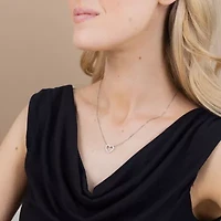 (H-I / I1) Womens 1/2 CT. T.W. Lab Grown White Diamond 10K Gold Heart 18 Inch Pendant Necklace