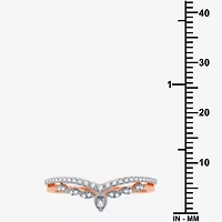 I Said Yes (H-I / I1) 1/5 CT. T.W. Lab Grown White Diamond Sterling Silver or 14K Gold Over Chevron Wedding Band