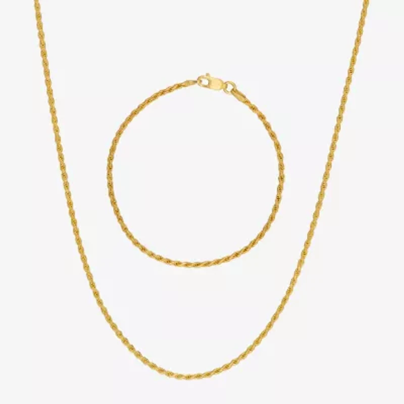 Made in Italy Womens 24K Gold Over Silver 2-pc. Jewelry Set