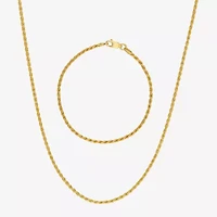 Made in Italy Womens 24K Gold Over Silver 2-pc. Jewelry Set