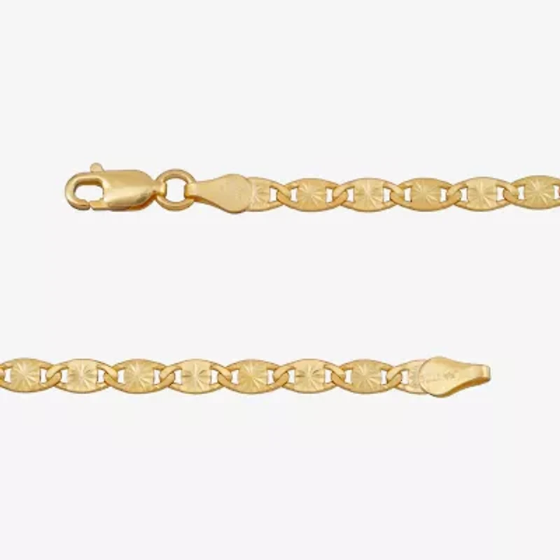 Made in Italy Womens 24K Gold Over Silver 18 Inch Valentino Chain Necklace