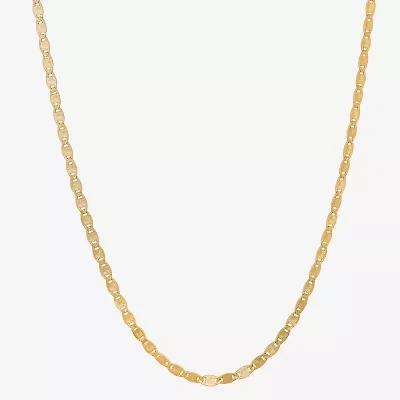 Made in Italy Womens 24K Gold Over Silver 18 Inch Valentino Chain Necklace