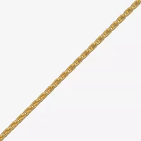 Made in Italy Womens 24K Gold Over Silver 18 Inch Wheat Chain Necklace