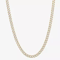 Made in Italy Unisex Adult 24K Gold Over Silver 20 Inch Curb Chain Necklace
