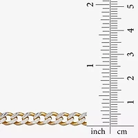 Made in Italy Unisex Adult 24K Gold Over Silver 20 Inch Curb Chain Necklace