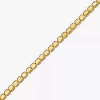 Made in Italy Womens 24K Gold Over Silver 7.5 Inch Semisolid Link Chain Bracelet