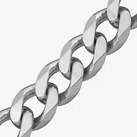 Made in Italy Mens Sterling Silver 8 1/2 Inch Solid Curb Chain Bracelet