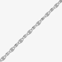 Made in Italy Womens Sterling Silver 7.5 Inch Solid Fashion Chain Bracelet