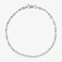 Made in Italy Womens Sterling Silver 7.5 Inch Solid Fashion Chain Bracelet