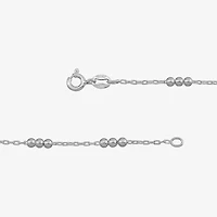 Made in Italy Womens Sterling Silver 9 Inch Solid Cable Ankle Bracelet