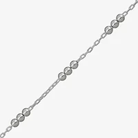Made in Italy Womens Sterling Silver 9 Inch Solid Cable Ankle Bracelet