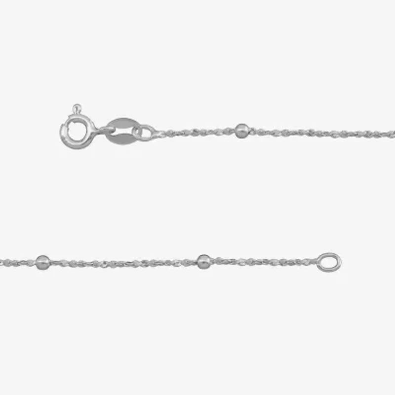 Made in Italy Womens Sterling Silver 9 Inch Solid Perfectina Ankle Bracelet