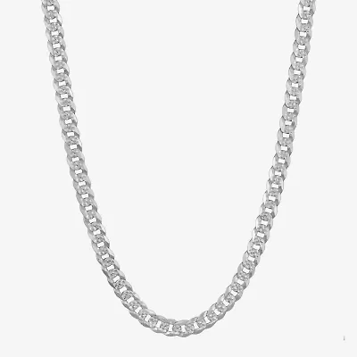 Mens Sterling Silver 22 Inch Curb Chain Necklace
