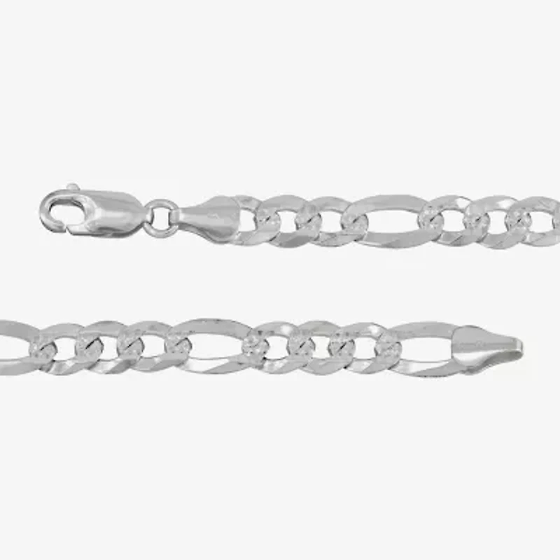 Mens Sterling Silver 22 Inch Figaro Chain Necklace