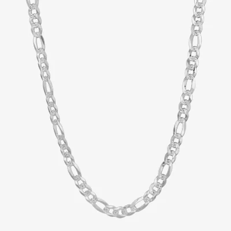 Mens Sterling Silver 22 Inch Figaro Chain Necklace