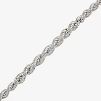 Womens Sterling Silver 18 Inch Rope Chain Necklace