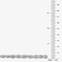 Womens Sterling Silver 18 Inch Rope Chain Necklace