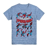 Disney Collection Little & Big Kid Boys Crew Neck Short Sleeve Regular Fit Spiderman Graphic T-Shirt