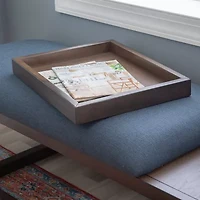 Lenora Upholstered Tray-Top Bench