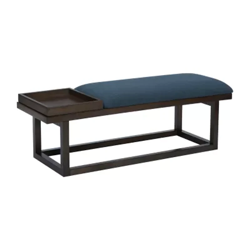 Lenora Upholstered Tray-Top Bench