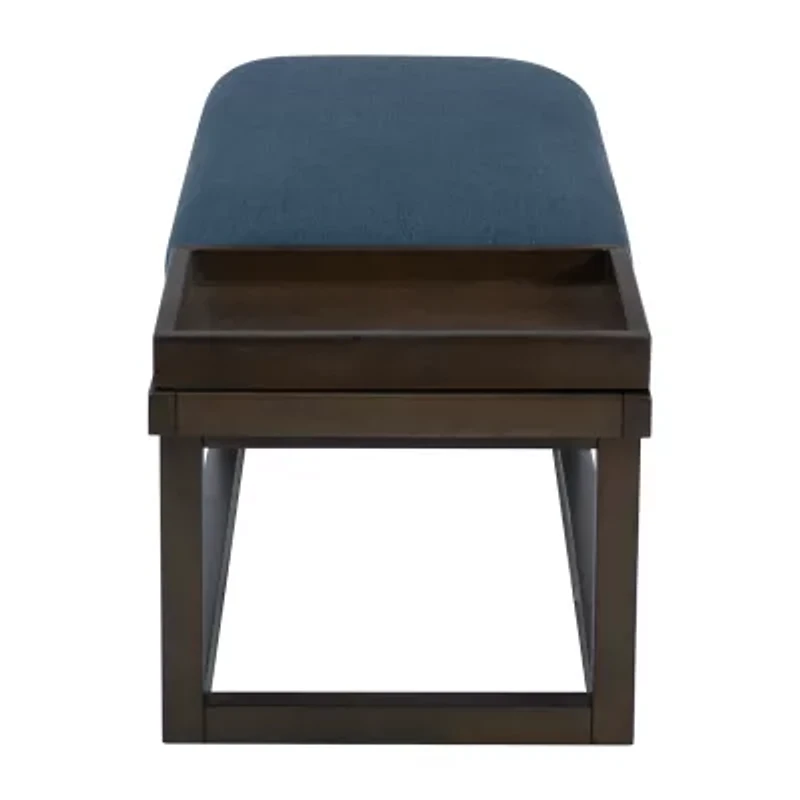 Lenora Upholstered Tray-Top Bench