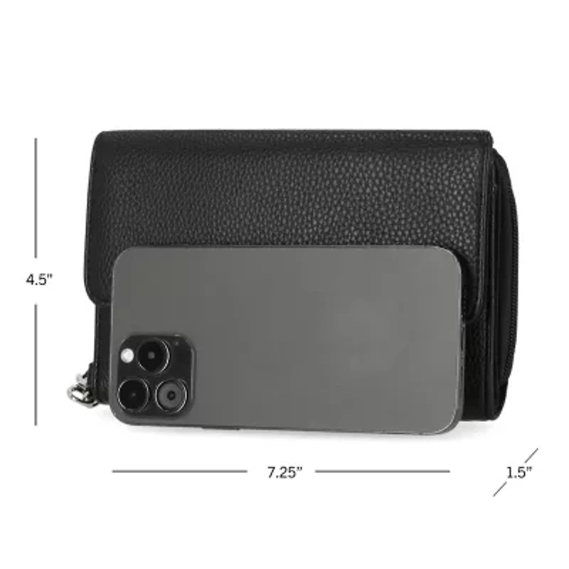 Mundi Big Fat Womens Expandable Rfid Blocking Checkbook Wallet