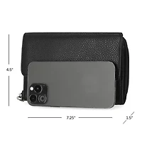 Mundi Big Fat Womens Expandable Rfid Blocking Checkbook Wallet