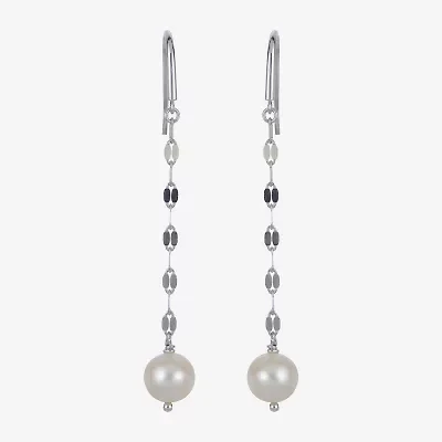 7-8Mm Cultured Freshwater Pearl Sterling Silver Earrings