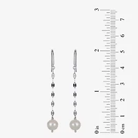 7-8Mm Cultured Freshwater Pearl Sterling Silver Earrings