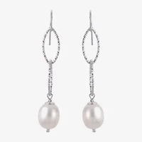 8.5-9Mm Cultured Freshwater Pearl Sterling Silver Earrings