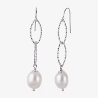 8.5-9Mm Cultured Freshwater Pearl Sterling Silver Earrings