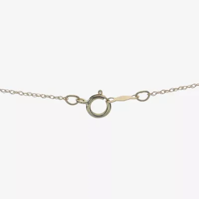 Genuine Jade 10K Yellow Gold Disc Pendant Necklace