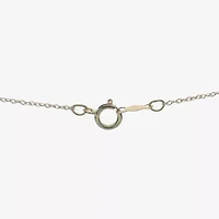 Genuine Jade 10K Yellow Gold Disc Pendant Necklace