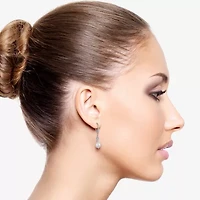 Womens Dyed White Cultured Freshwater Pearl Sterling Silver Drop Earrings