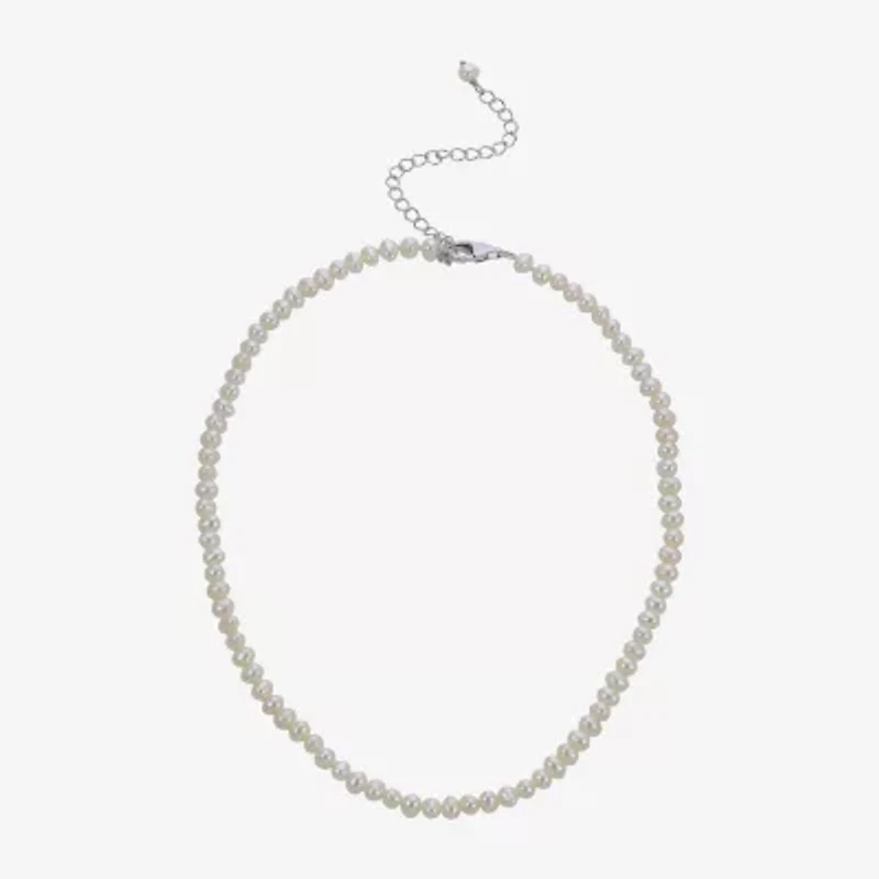 Womens White 13 Inch Strand Necklace