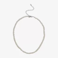 Womens White 13 Inch Strand Necklace