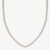 Womens White 13 Inch Strand Necklace