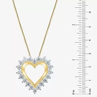 (G / Si2) Womens 2 CT. T.W. Lab Grown White Diamond 14K Gold Heart 18 Inch Pendant Necklace