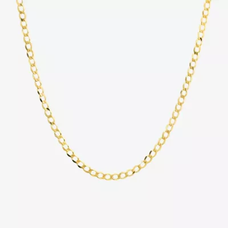 Made in Italy Unisex Adult 10K Gold 20 Inch Curb Chain Necklace