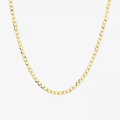 Made in Italy Unisex Adult 10K Gold 20 Inch Curb Chain Necklace