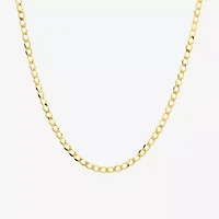 Made in Italy Unisex Adult 10K Gold 20 Inch Curb Chain Necklace