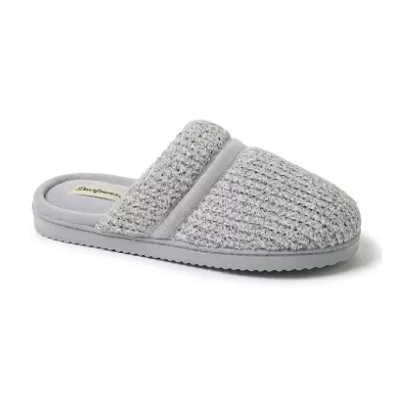 Dearfoams Serena Marled Chenille Scuff Womens Memory Foam Slip-On Slippers