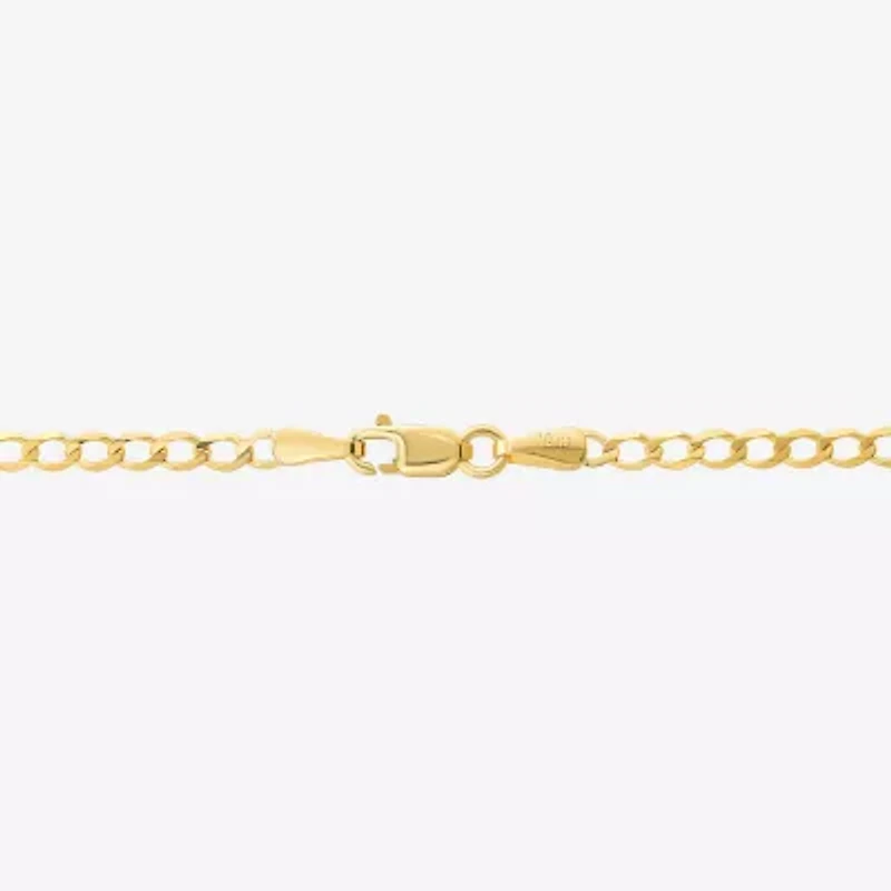 Made in Italy Unisex Adult 10K Gold 20 Inch Curb Chain Necklace