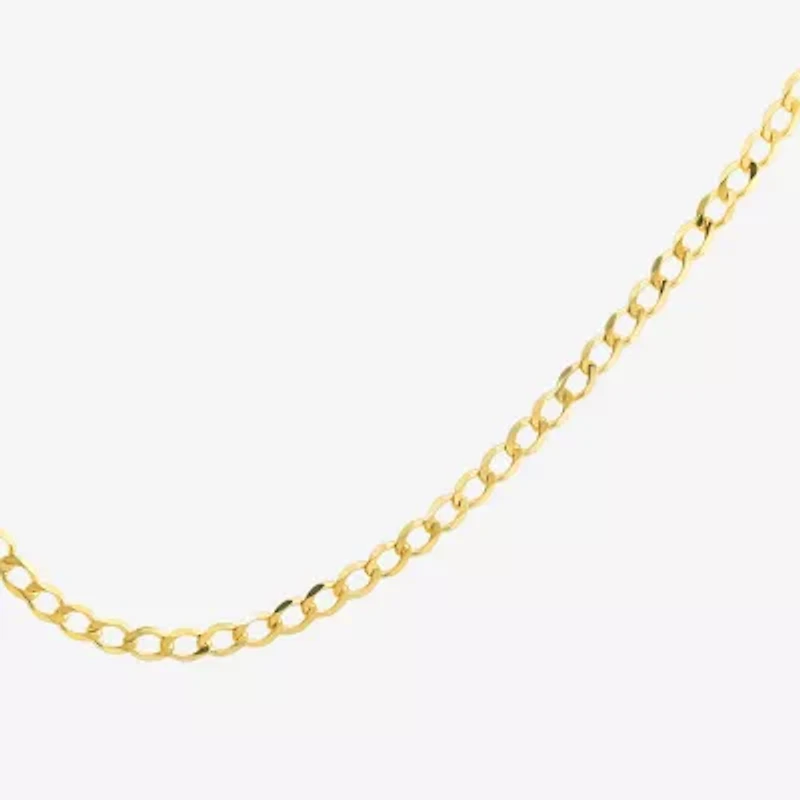 Made in Italy Unisex Adult 10K Gold 20 Inch Curb Chain Necklace